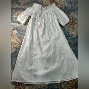 Liu Jo White Off-Shoulder Maxi Dress